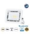 GLOBOSTAR® ATLAS 61408 Προβολέας LED 20W 2400lm 120° AC 220-240V Αδιάβροχο IP67 Φυσικό Λευκό 4500K - Lumileds SMD Chip - TÜV Rheinland Certified - Λευκό Ματ - Μ12 x Π2.5 x Υ9.5cm - 5 Χρόνια Εγγύηση